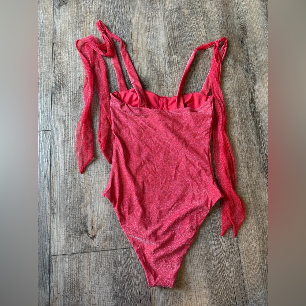 Beach Riot Dede One Piece Red Hot Shine, Size XS, $168 - Picture 5 of 6